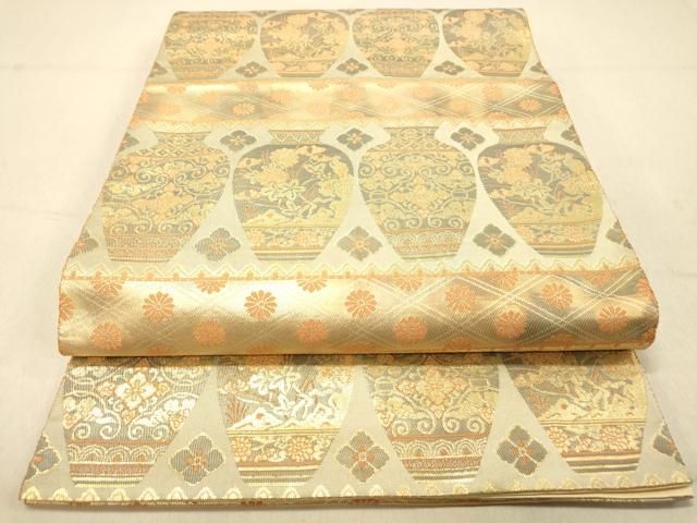 くっちーに様［6154］袋帯 美品 西陣織 服部織物 六通 逸品 正絹 着物 くっちーに様［6154］袋帯 美品 西陣織 服部織物 六通 逸品 正絹