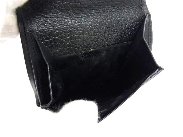 □美品□ CELINE セリーヌ マカダム柄 レザー がま口 二つ折り 財布