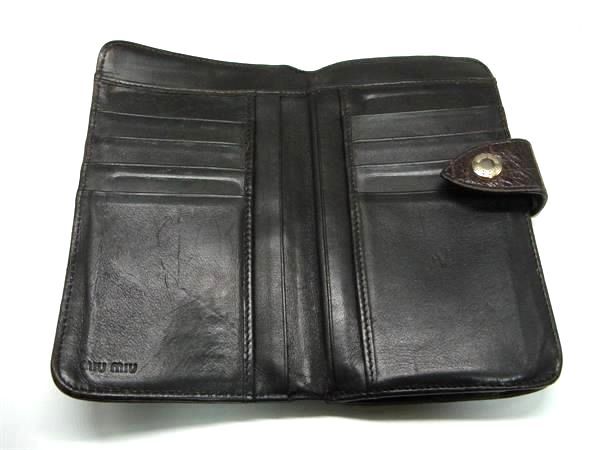 miumiu☆長財布☆レザー☆黒系 ミュウミュウの財布のおすすめ人気