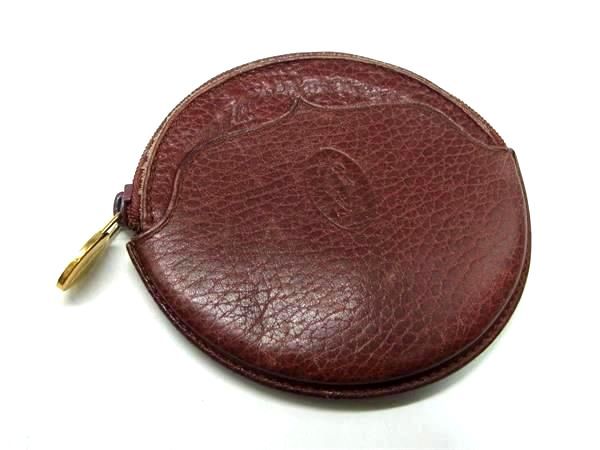 カルティエ Cartier マストライン コインケース 小銭入れ ボルドー