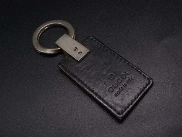 GUCCI グッチ レザー バッグチャーム キーホルダー キーリング メンズ
