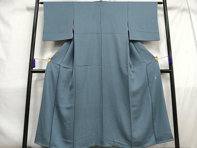 A5 単衣 京加賀友禅 百貫達雄監修 藤鼠色 色無地 縮緬 正絹 着物 K12 A5 単衣 京加賀友禅 百貫達雄監修 藤鼠色 色無地 縮緬 正絹 着物 K12