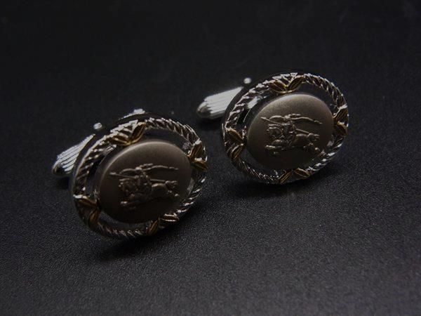 BURBERRY 美品 カフス BURBERRY バーバリー カフスボタン シルバー925 ヴィンテージ メンズ