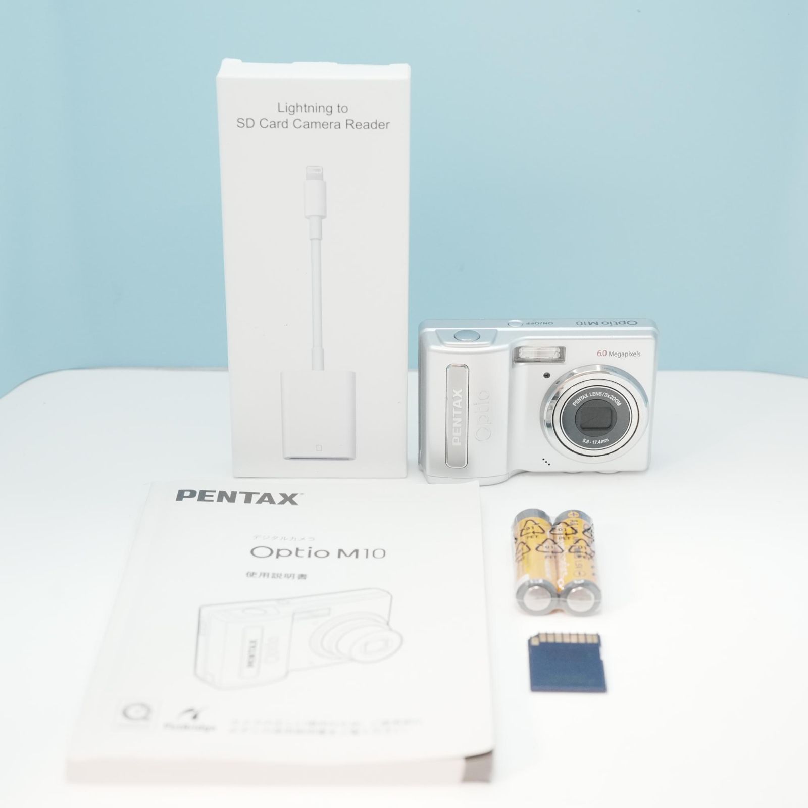 美品✨PENTAX Optio l-10✨動作確認済 スマホ転送OK 平成レトロ PENTAX Optio M10 デジカメ スマホ転送OK フルセット 美品 a5446