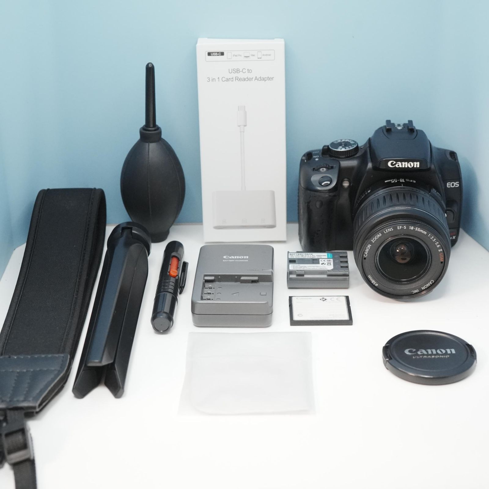 Canon EOS kiss Digital X 一眼レフ スマホ転送OK フルセット a5433