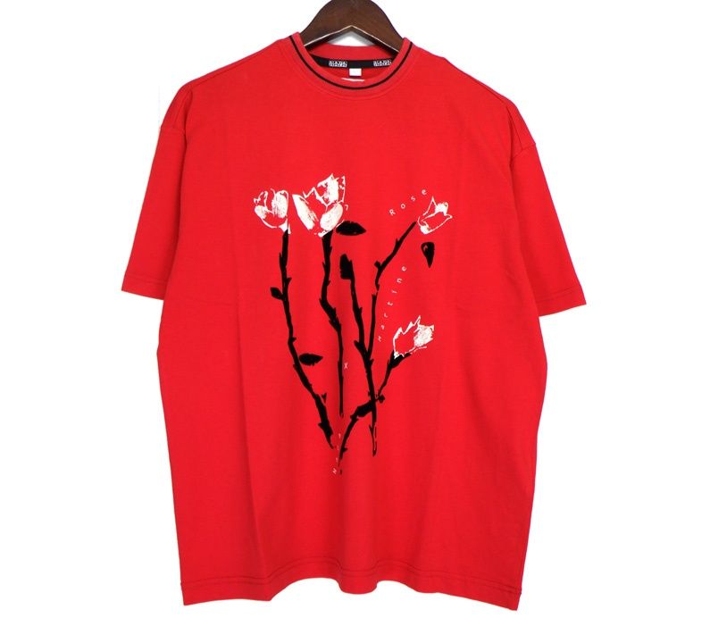 ナパピリ Napapijri × マーティンローズ Martine Rose 【 Osorno Jersey Short Sleeve T Shirt NP0A4I56RB1 】 ローズ プリント 半袖 Tシャツ 45656