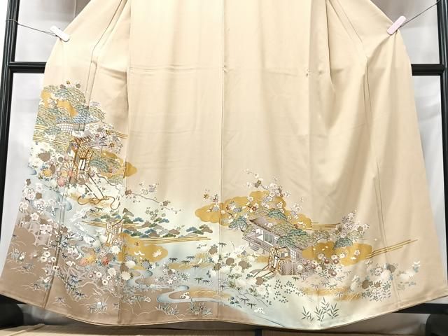 平和屋着物●豪華色留袖　花菱吉祥地紋　霞文　正絹　逸品　CAAZ3205yc 平和屋着物○豪華色留袖 花菱吉祥地紋 霞文 正絹 逸品 CAAZ3205yc 平和