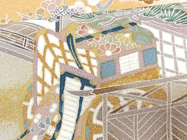 平和屋着物○豪華色留袖 作家物 駒刺繍 松竹梅 暈し染め 金彩 正絹