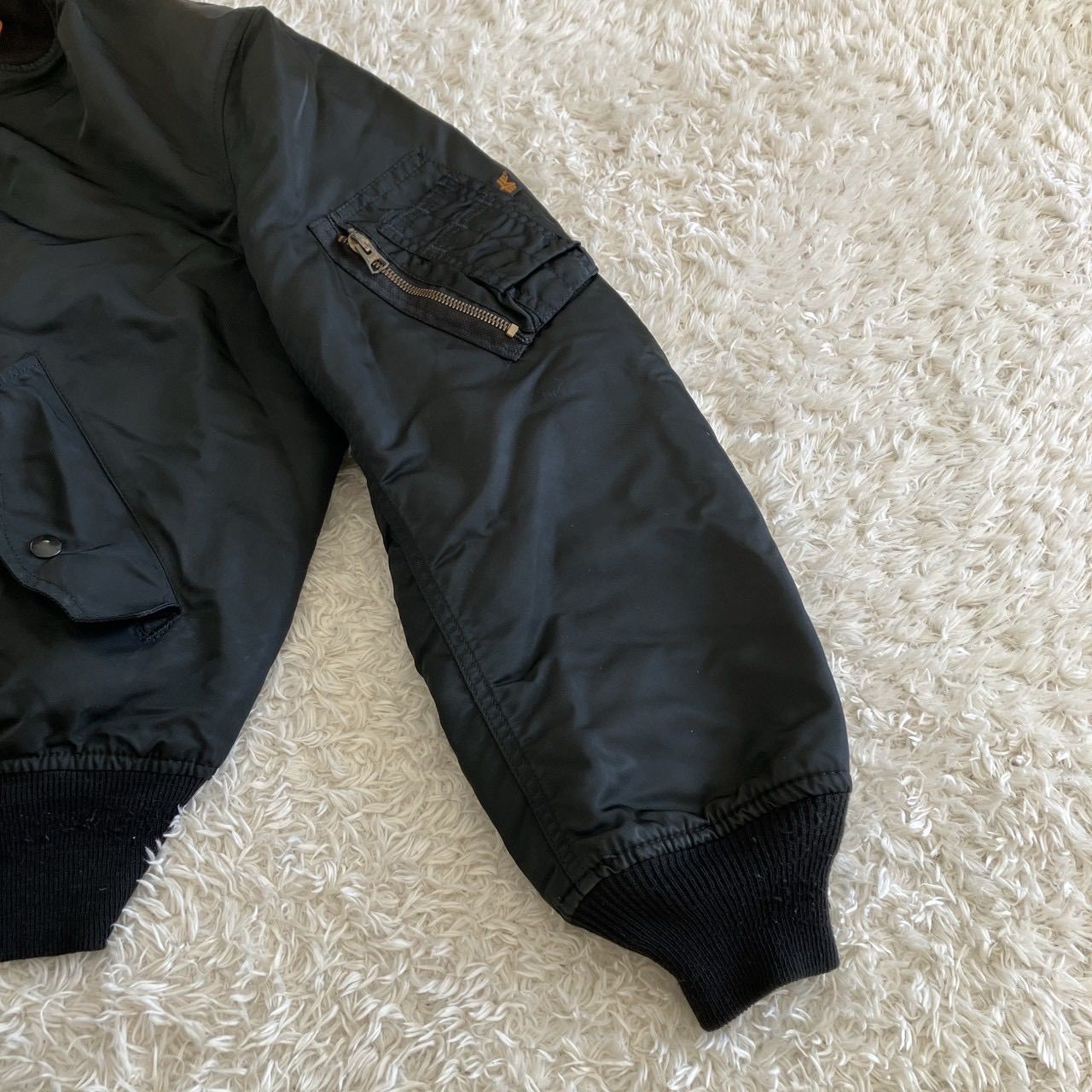 希少XL！ALPHA アルファ MA-1 フライトジャケット ブラック