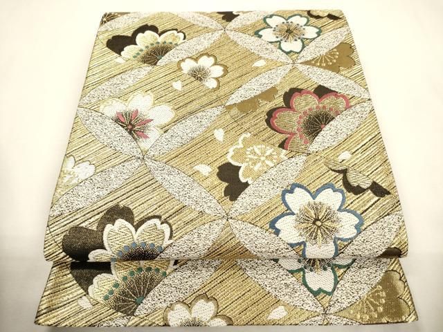 着物屋こころ□六通太鼓柄袋帯 中国三大刺繍 スワトウ刺繍 汕頭刺繍 飾