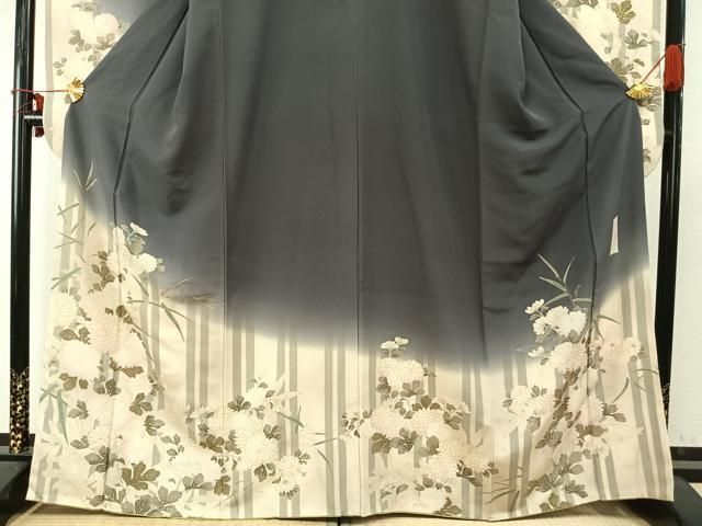 平和屋着物●現代アンティーク　貝島はるみ　綺麗伝説　振袖　草花文　暈し染め　金彩　正絹　逸品　AABD0717fy 平和屋着物○現代アンティーク 貝島はるみ 綺麗伝説 振袖 草花文 暈し染め