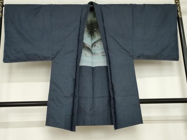 平和屋着物○男性 本場大島紬 アンサンブル 100亀甲 総詰め 羽裏：鯉