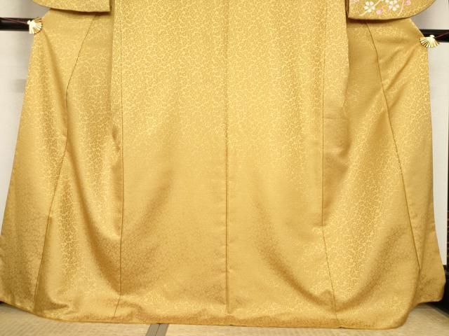 平和屋着物○小振袖 二尺袖 花束文 暈し染め 金彩 洗える着物