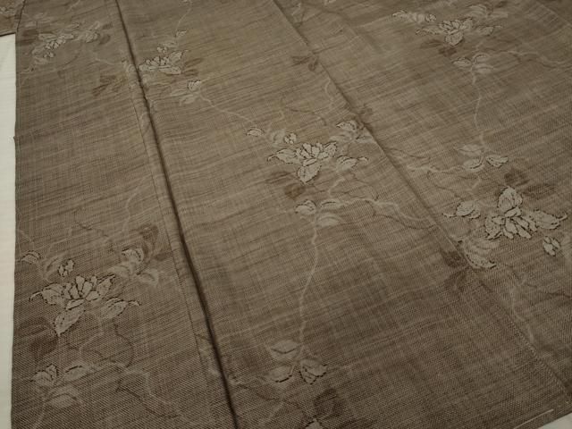 平和屋着物○本場大島紬 カタス9マルキ 花蔦草文 正絹 逸品 未使用