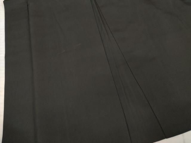 平和屋着物○男性 黒紋付 羽織 羽裏：風景文 正絹 逸品 AABD7602ck