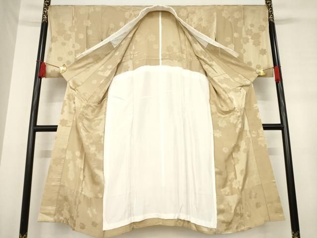 平和屋着物○長襦袢 無双仕立て 本場藍泥染 楓地紋 紫染色 反端付き