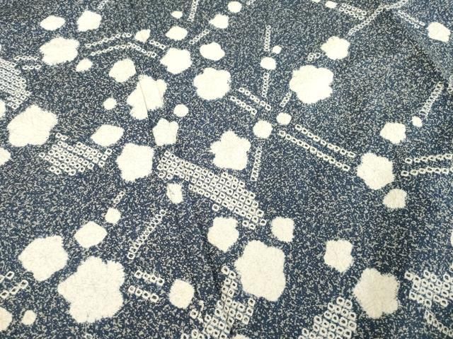 平和屋着物○本場大島紬 染大島 訪問着 絞り 枝花文 正絹 逸品