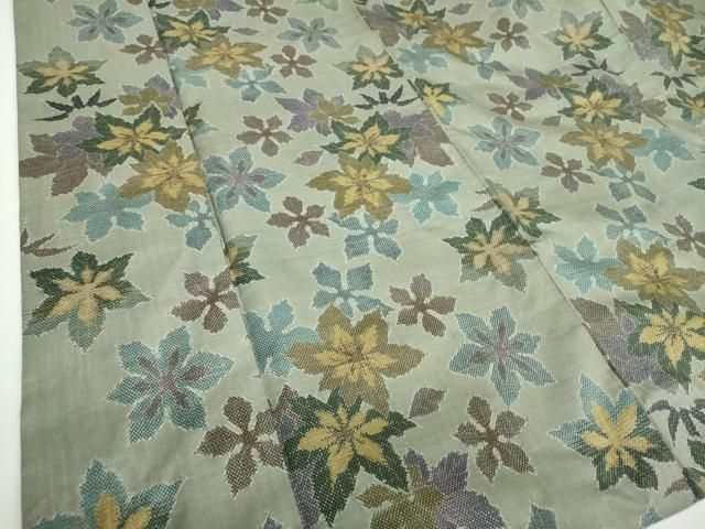 平和屋着物○本場大島紬 7マルキ 総絣 葉尽くし 正絹 逸品 DABA1104ps