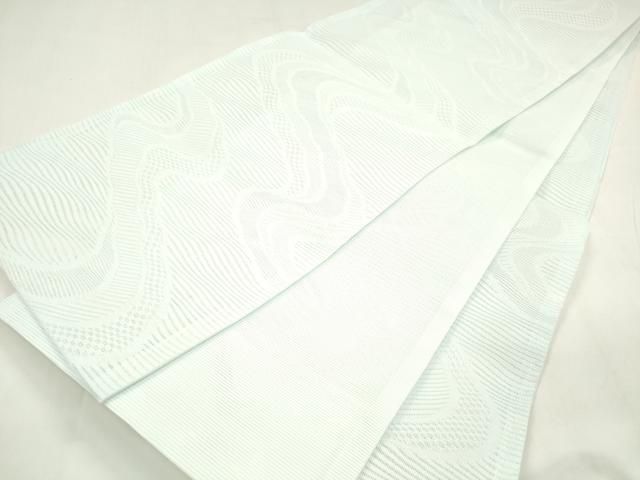 平和屋着物＊夏物 全通柄 京袋帯 流水文 藍白色 DABA0012cm
