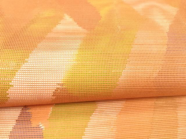 平和屋着物＊夏物 六通柄袋帯 抽象文様 銀糸 正絹 逸品 DABA0055cm