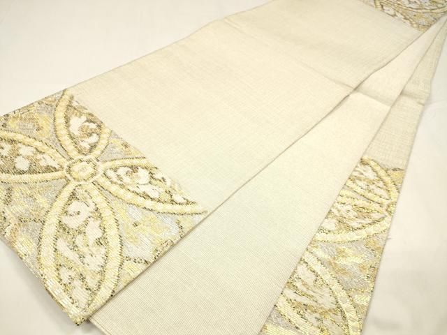 平和屋着物○アンティーク 大正ロマン 太鼓柄 京袋帯 駒刺繍 雪輪草花