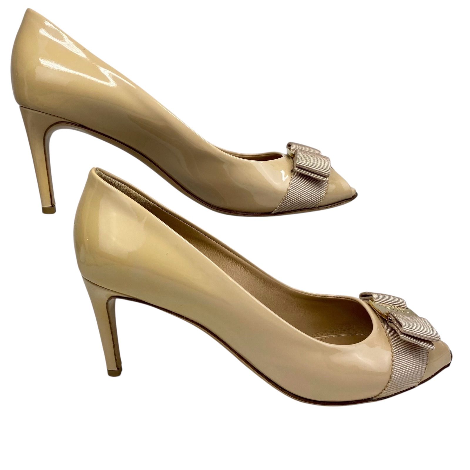 B4124】Salvatore Ferragamo サルヴァトーレフェラガモ オープントゥ