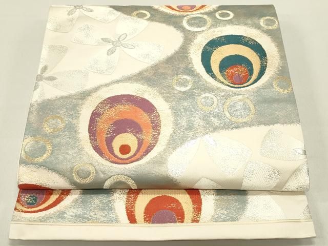 平和屋着物●六通柄袋帯　不知火　金銀糸　正絹　逸品　DAAY0453ob 平和屋着物○六通柄袋帯 不知火 金銀糸 正絹 逸品 DAAY0453ob