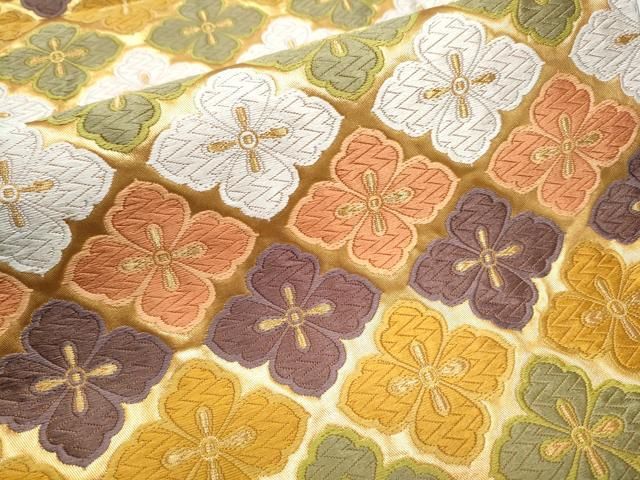 平和屋着物○西陣 河合美術織物謹製 六通柄袋帯 唐織 豊明錦 金糸 正絹