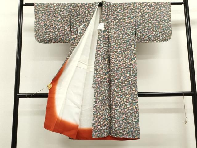 平和屋着物 七五三 女の子 ７歳 祝着 四つ身 袋帯セット 花尽くし ze