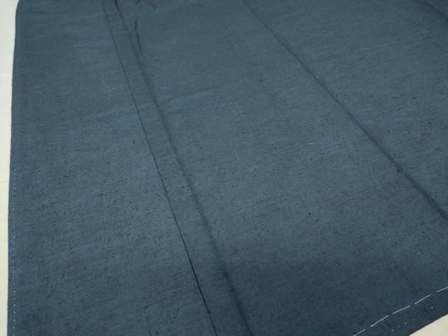 平和屋着物○男性 紬 アンサンブル 紺藍色 正絹 逸品 DAAY9353az