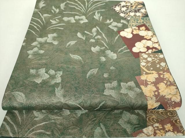 平和屋着物○皇室デザイナー 中村乃武夫 訪問着 刺繍 蔦の葉文 金糸