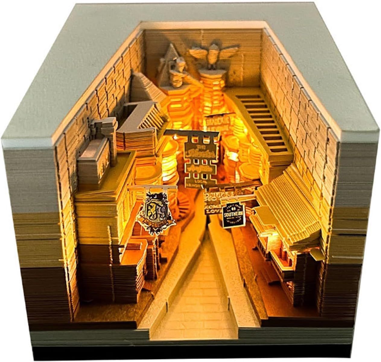 3Dカレンダー 2026 メモ帳 立体カレンダー ライト付き 卓上カレンダー