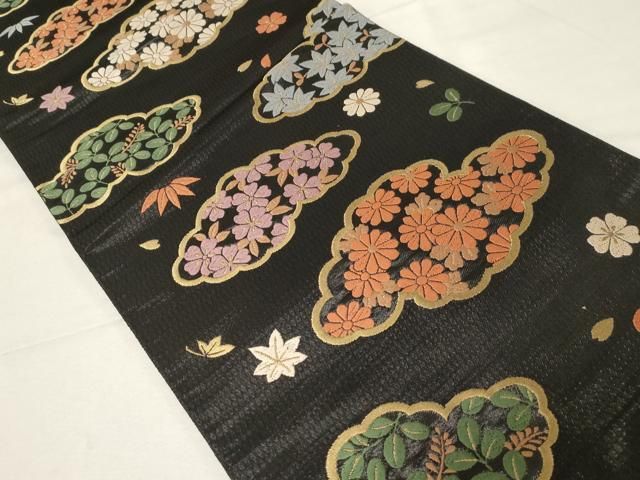 平和屋着物○ファッションデザイナー 花井幸子 六通柄袋帯 唐織 雲取