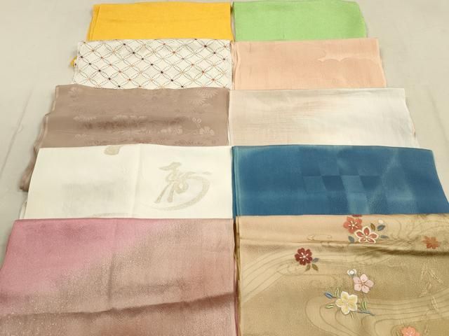 平和屋着物★和装小物　帯揚げ10枚セット　正絹　逸品　DAAX2485xg 平和屋着物☆和装小物 帯揚げ10枚セット 正絹 逸品 DAAX2485xg 平和屋着物