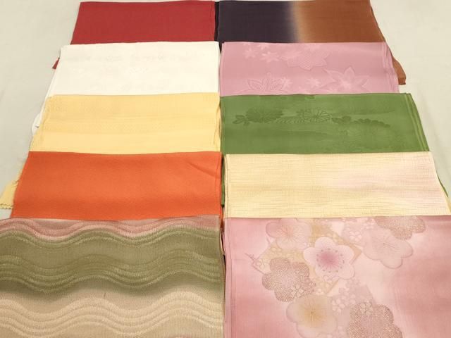 平和屋着物★和装小物　帯揚げ10枚セット　正絹　逸品　DAAX2483xg 平和屋着物☆和装小物 帯揚げ10枚セット 正絹 逸品 DAAX2483xg 平和屋本店