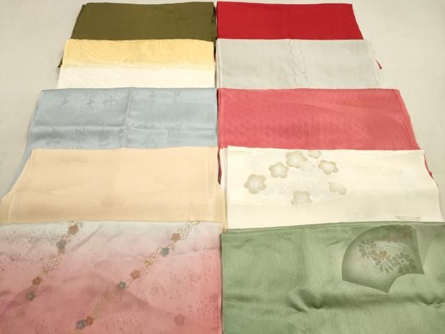 平和屋着物☆和装小物 帯揚げ10枚セット 正絹 逸品 DAAZ1586xg 平和屋着物