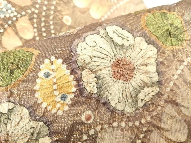 平和屋着物○つけ帯 絞り 辻が花 金通し地 正絹 逸品 DAAY9294az