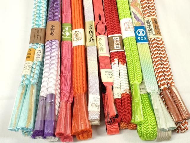 平和屋着物●和装小物　帯締め10本セット　豊縄流　佐賀錦　手組紐　組紐　金銀糸　めいくやまと　そごう　逸品　未使用　DAAW8472zzz 平和屋着物○和装小物 帯締め10本セット 豊縄流 佐賀錦 手組紐 組紐 金