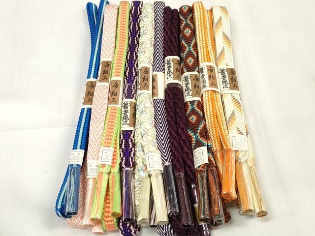 平和屋着物●和装小物　帯締め20本セット　高麗組　唐組　笹浪組　金糸　逸品　CAAZ6256ju 平和屋着物○和装小物 帯締め20本セット 高麗組 唐組 笹浪