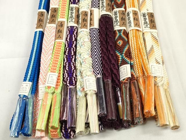 平和屋着物●和装小物　帯締め10本セット　豊縄流　手組　唐組　笹浪組　金糸　逸品　未使用　DAAW8502zzz 平和屋着物○和装小物 帯締め10本セット 豊縄流 手組 唐