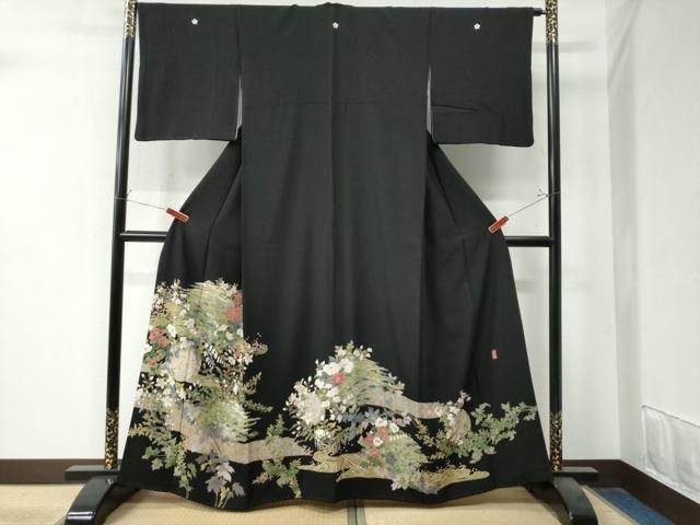 平和屋着物●豪華色留袖　友禅　作家物　風景文　暈し染め　ロング丈　正絹　逸品　CAAW8652yc 平和屋着物○豪華色留袖 友禅 作家物 風景文 暈し染め ロング丈 正絹