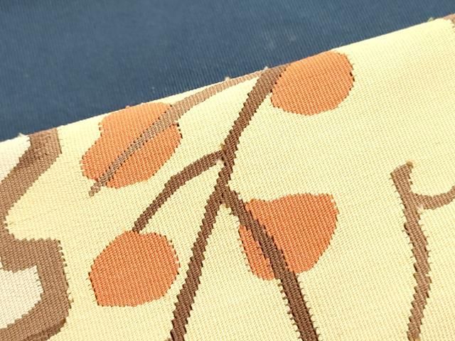 平和屋着物○爪掻き本綴れ 八寸名古屋帯 枝花丸文 正絹