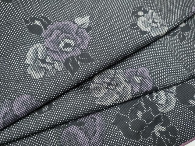 平和屋着物●本場大島紬　7マルキ　薔薇　バラ　正絹　逸品　DAAS2308tw 平和屋着物○本場大島紬 7マルキ 薔薇 正絹 逸品 CABA4807hy - メルカリ