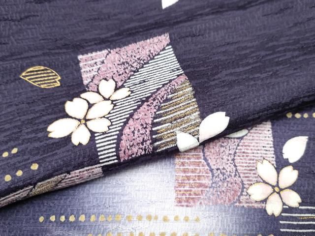 平和屋着物○訪問着 色紙舞桜文 暈し染め 金彩 正絹 逸品 CABA4815hy