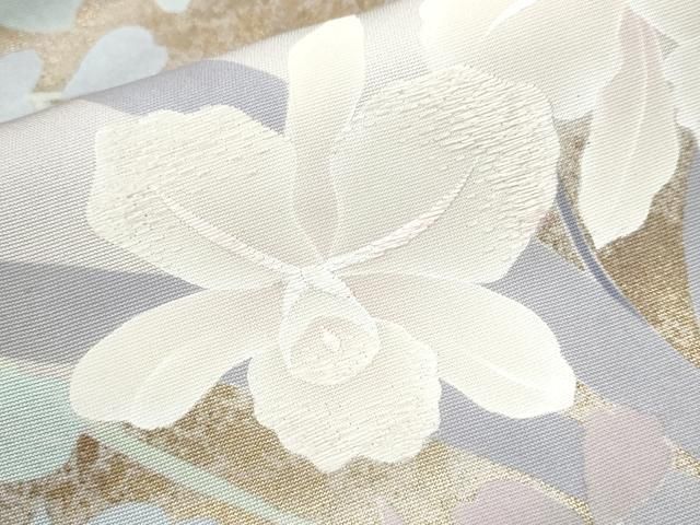 平和屋着物○訪問着 花籠文 暈し染め 銀彩 正絹 逸品 AABC0017zg