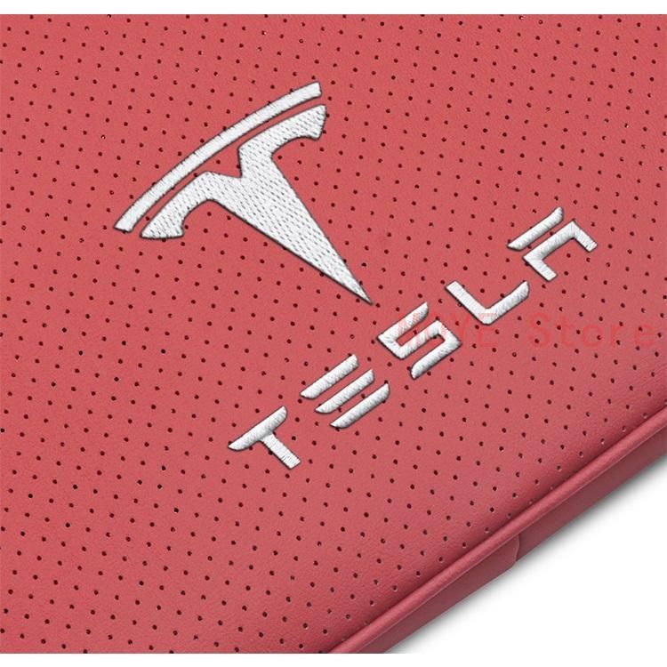 車用 座布団 テスラ TESLA レッド シートクッション 低反発 メモリーフォーム PUレザー カーシートカバー