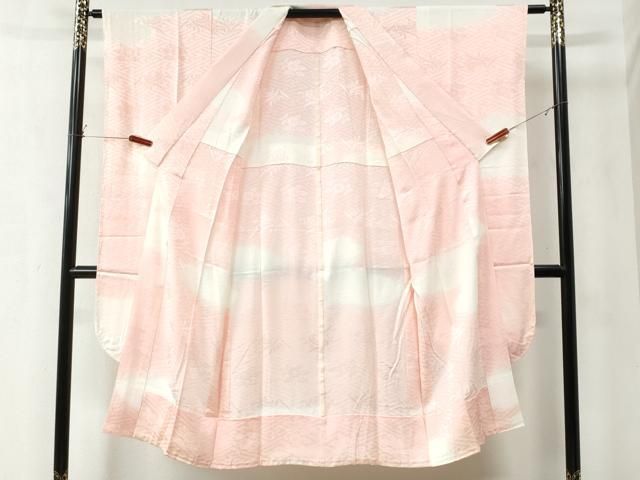 平和屋着物○豪華振袖・長襦袢セット 駒刺繍 絞り 扇面青海波花唐草