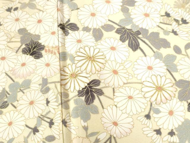 平和屋着物○豪華振袖 駒刺繍 花籠文 シルエット 暈し染め 金彩