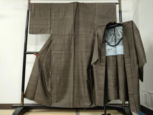 平和屋着物男性　本場大島紬　アンサンブル　吉祥文　正絹　逸品　未使用　CAAZ3439yc