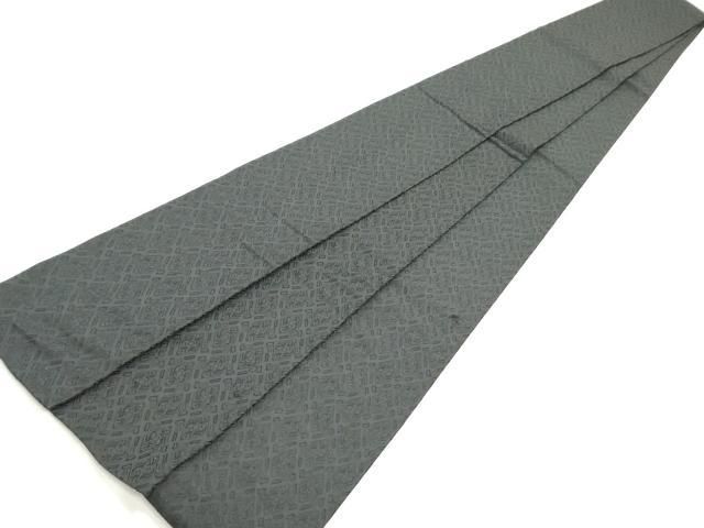 平和屋着物○男性 本場筑前博多織 角帯 花菱文 黒地 正絹 逸品 DAAY0336ob